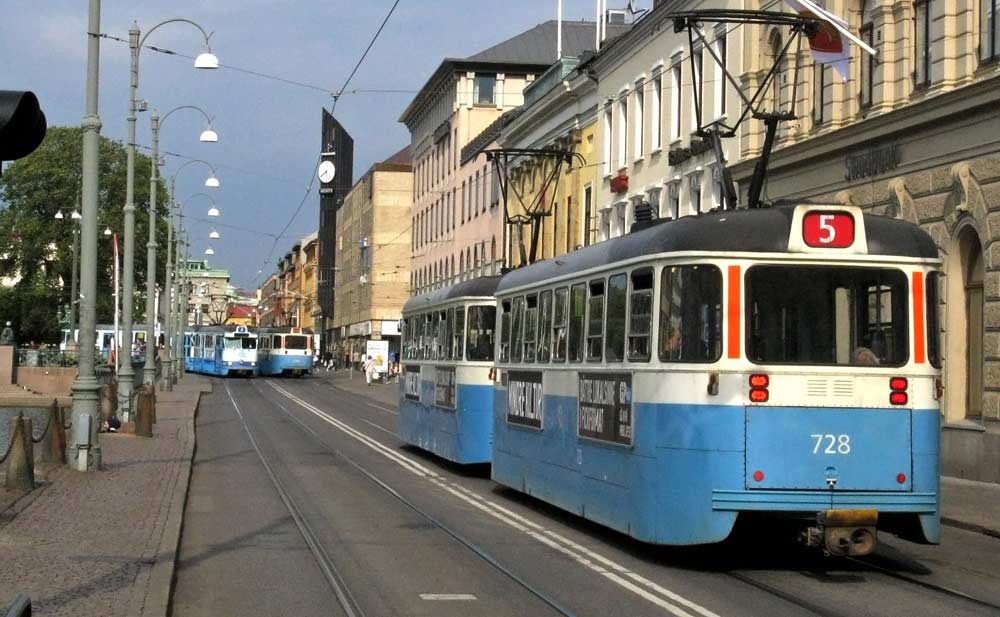 Trams in the city are not particularly modern