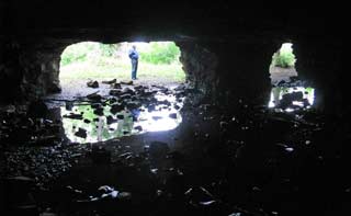 Caves - formerly used for mining and firing limestone