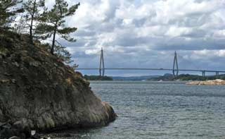 Bridge across the strait in Uddevalla