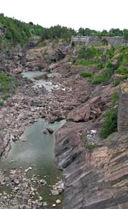 An old Gota Alv bed. Nowadays water flows through a dam