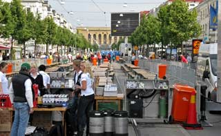 Goteborg prepares to watch football game Russia-Sweden